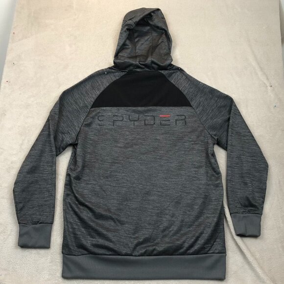 Spyder Active Mens Hoodie Sweatshirt Large Pullover Activewear Workout Gray - Picture 12 of 12